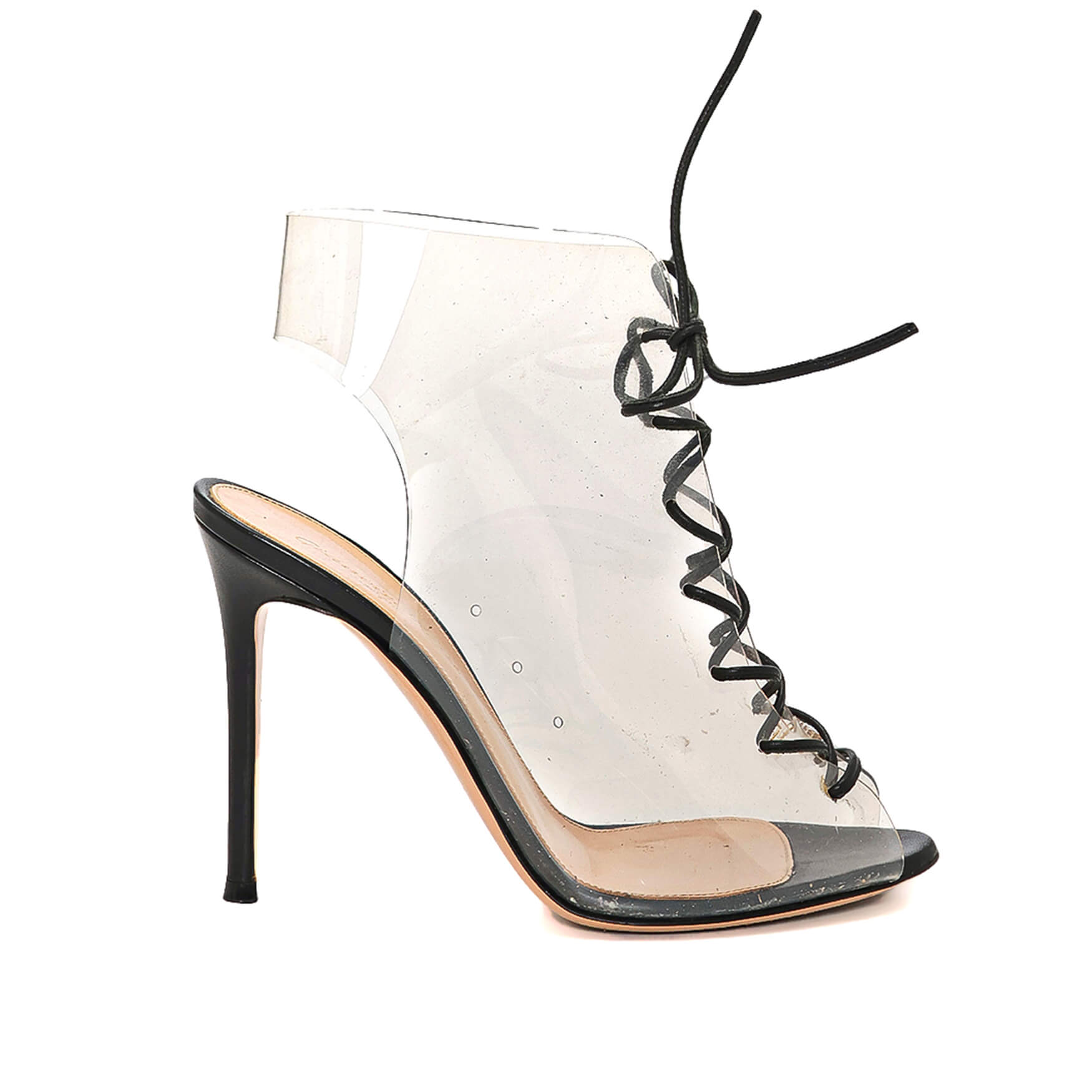 Gianvito Rossi - Transparent Lace Up Bootie /38